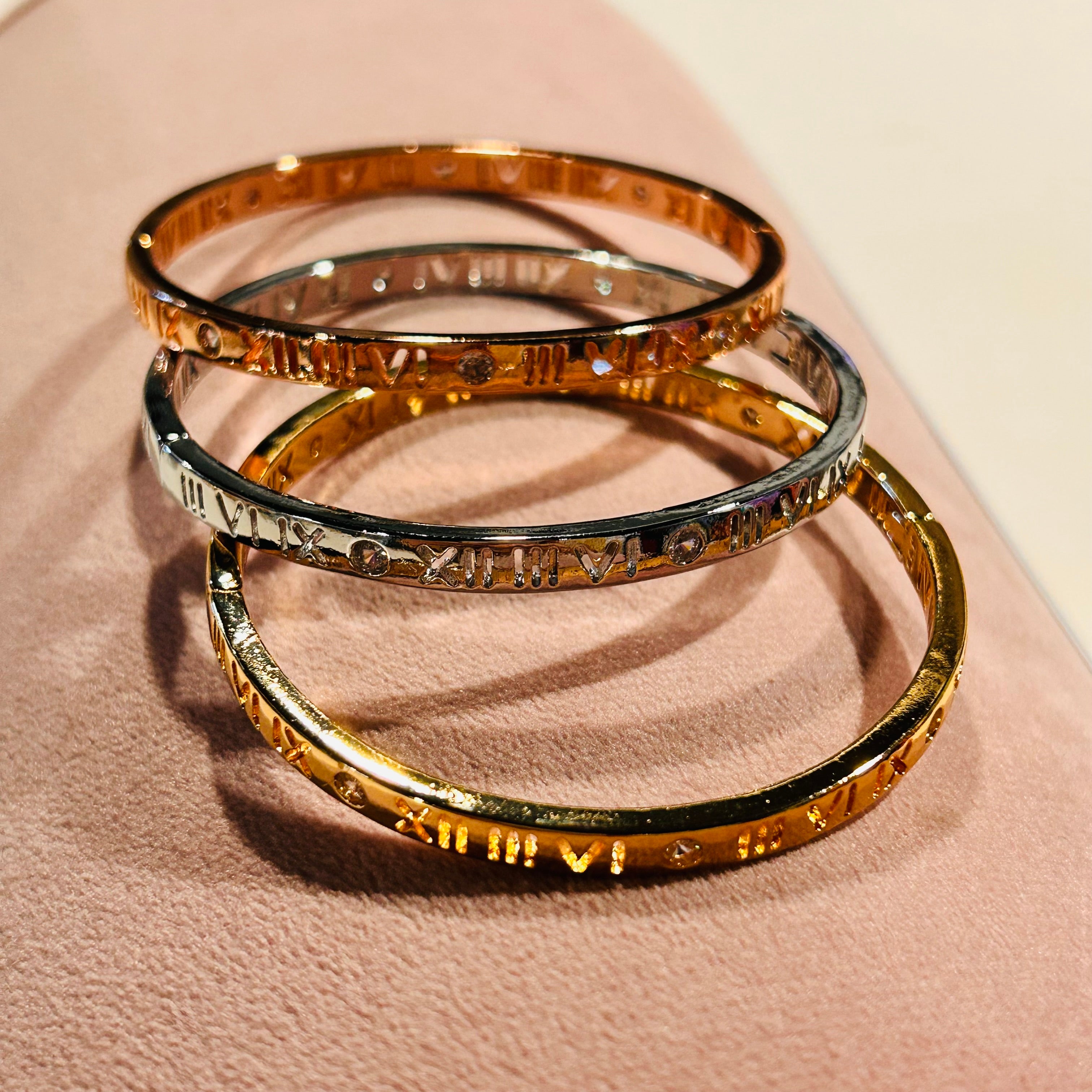 Bangles Tricolor Athena (3 piezas)