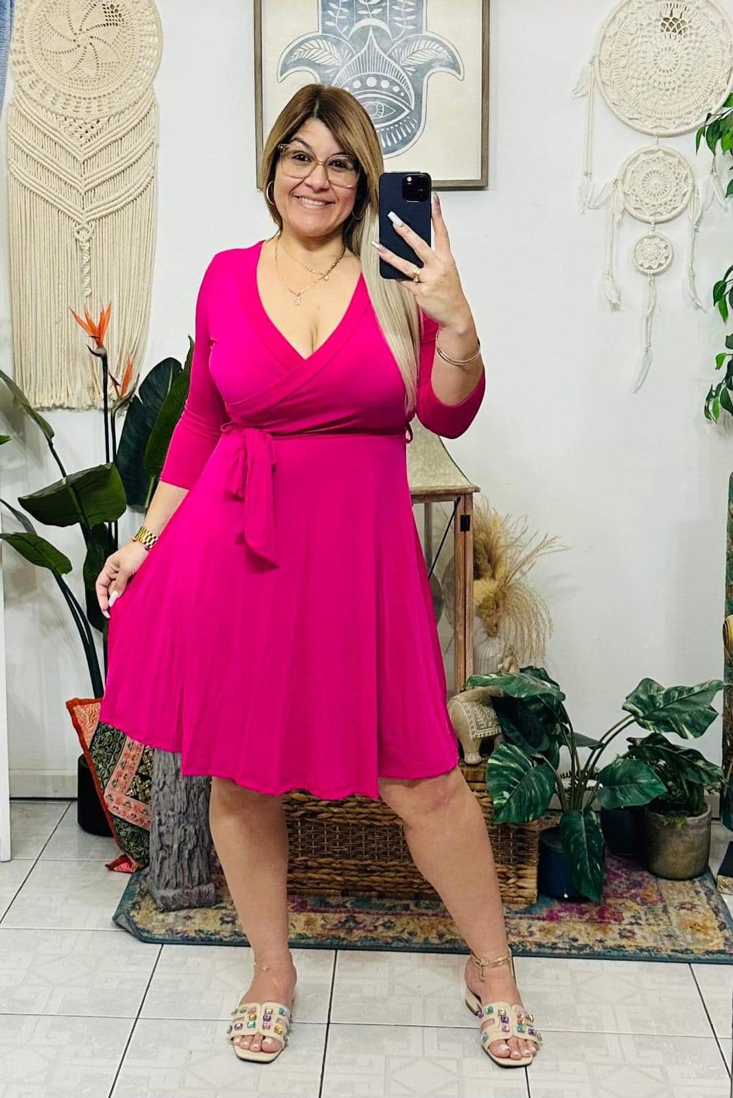 Short Dress Janet (Fushia) One Size