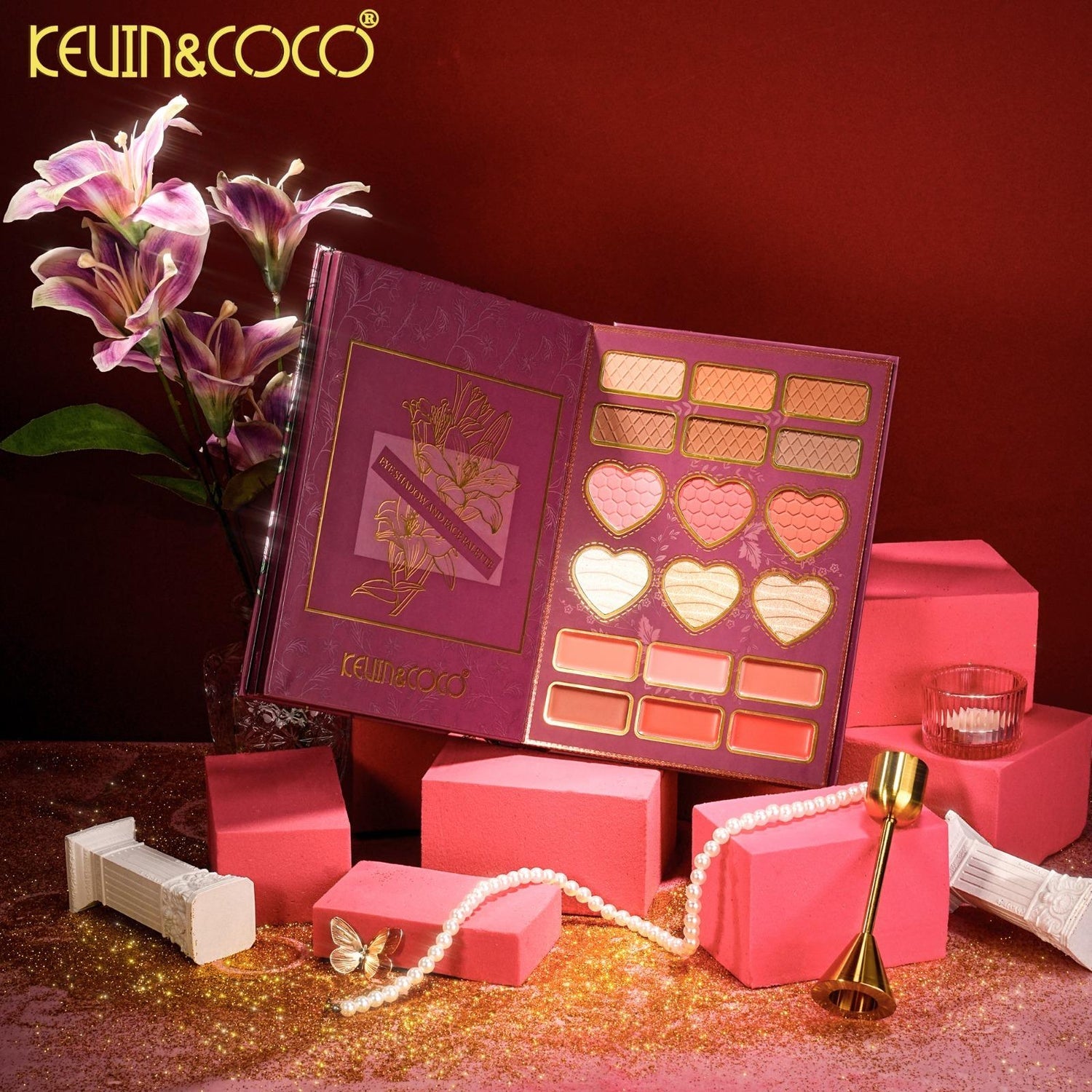 EYES-PINK FLOWERS BOOK EYESHADOW