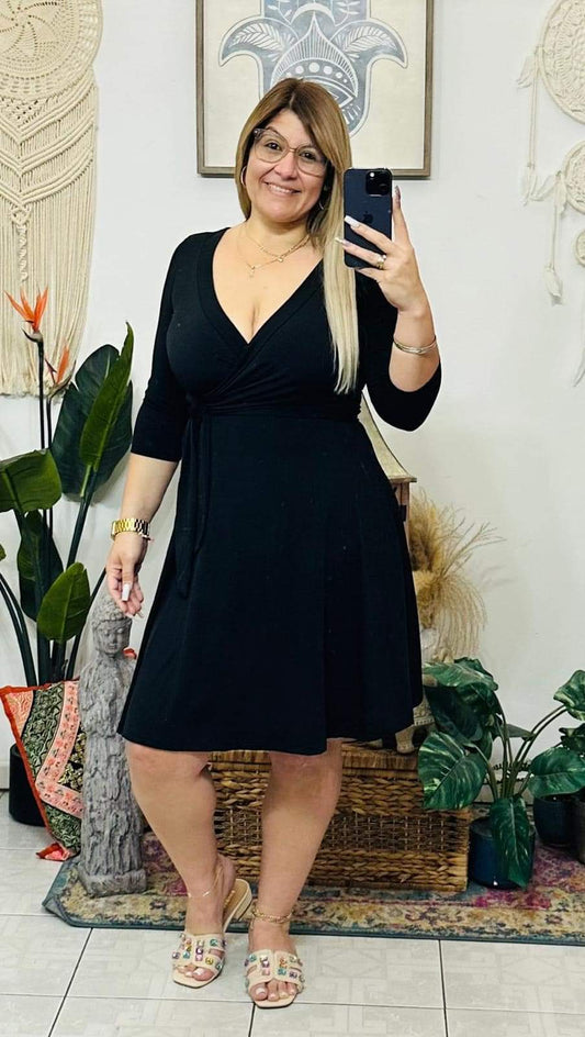 Short Dress Janet (Black) One Size