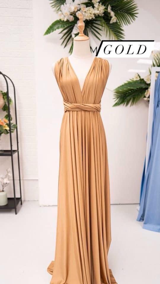 Infinity Long Dress (Gold) One Size