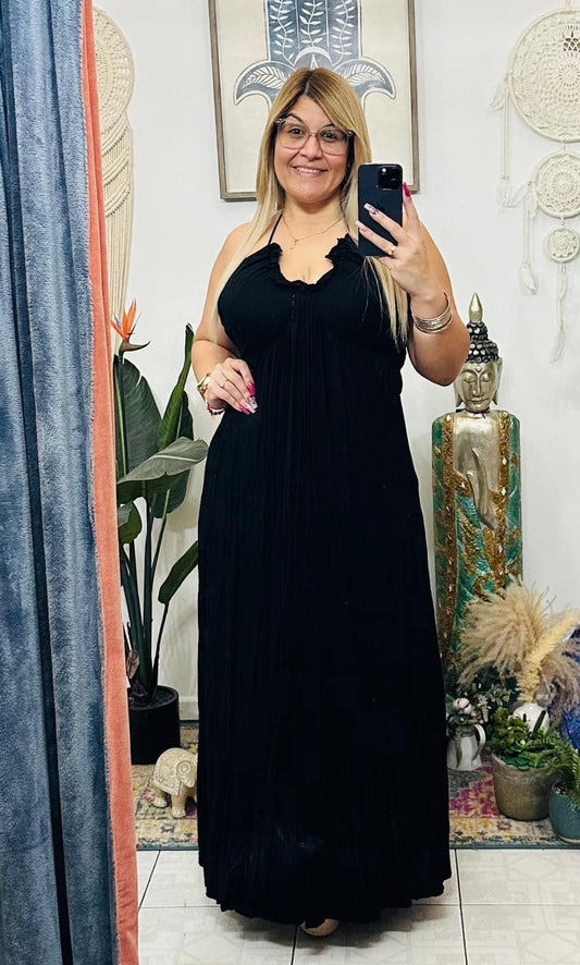 Catalina Long Dress Black (One Size)