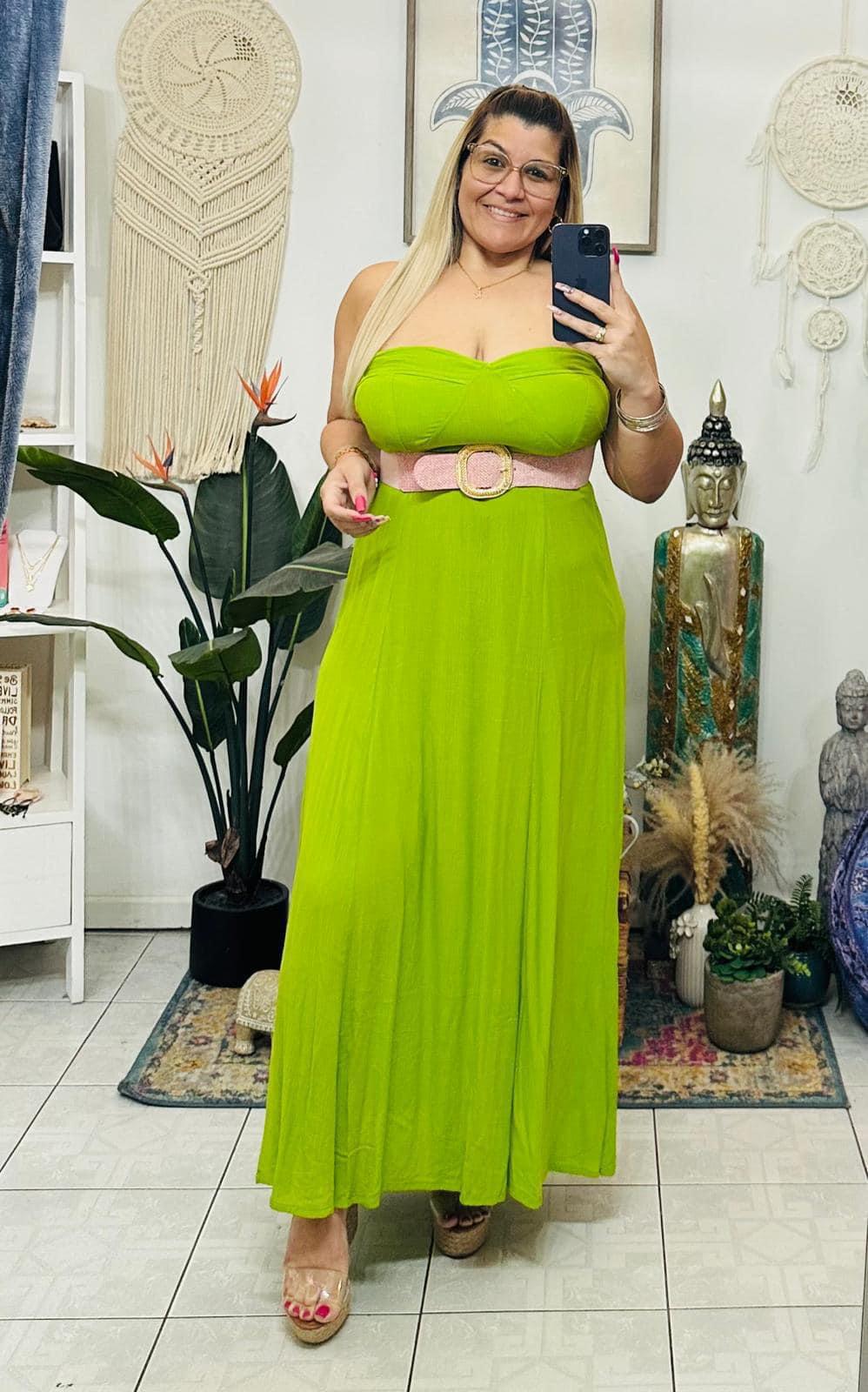 Siri Long Dress Green (One Size)